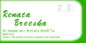 renata brecska business card